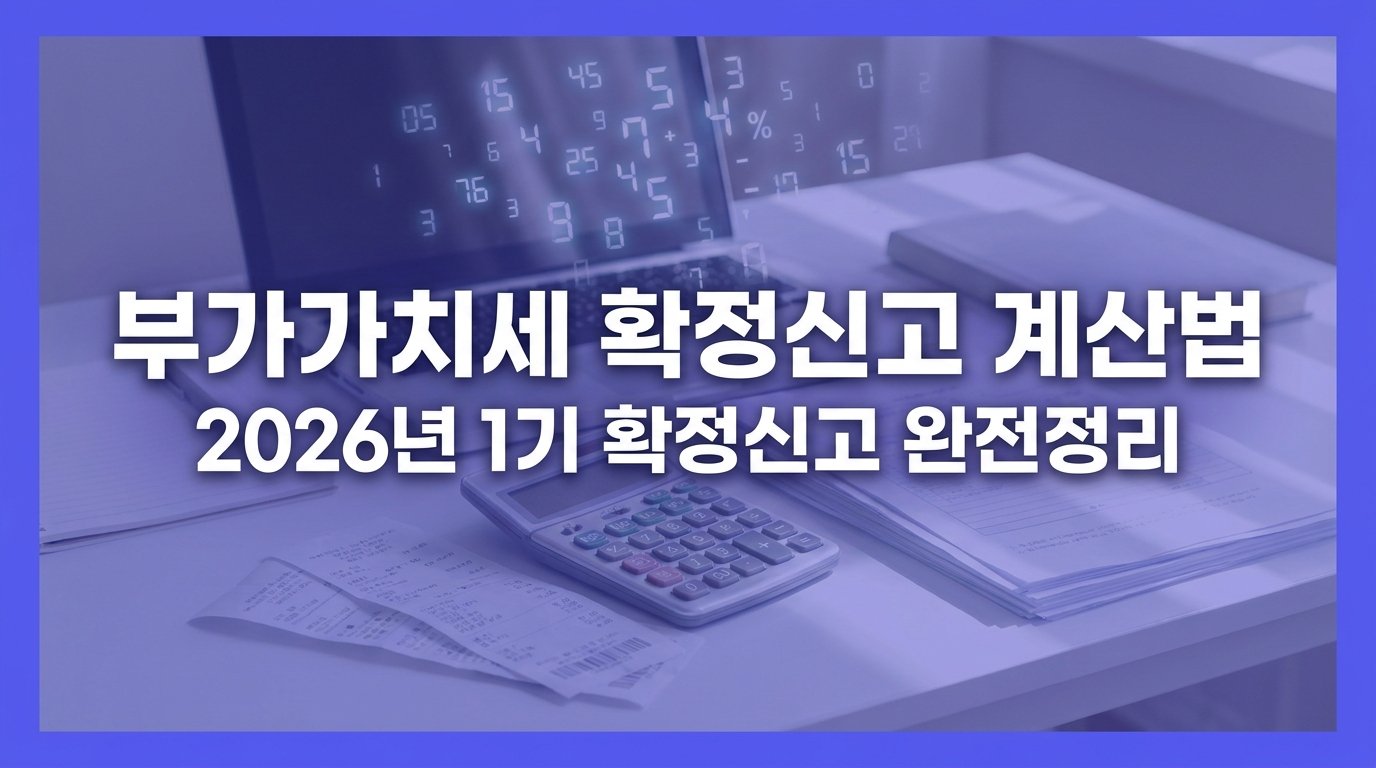 2026년 부가가치세 확정신고 계산법 총정리