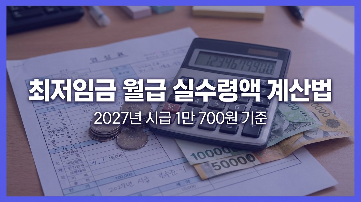 최저임금 월급 실수령액 계산법